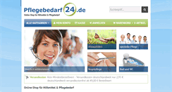 Desktop Screenshot of pflegebedarf24.de