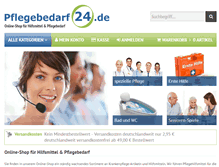 Tablet Screenshot of pflegebedarf24.de